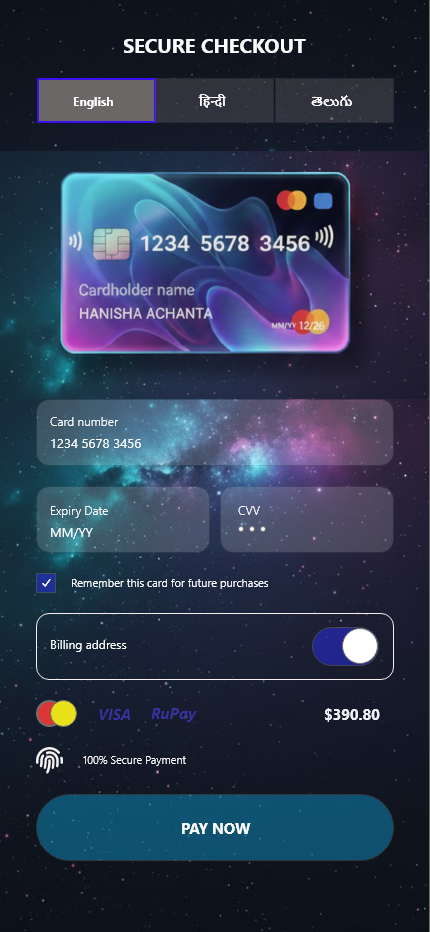 Financial Dashboard Design